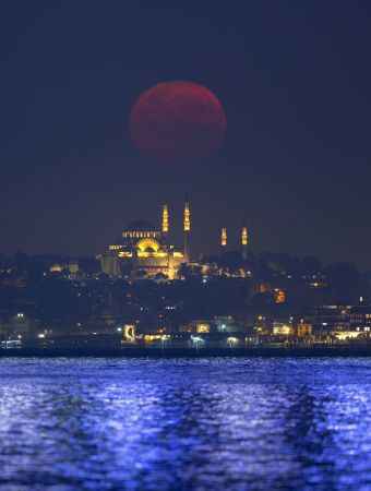 İstanbul'da Süper Ay - Süleymaniye Camisi