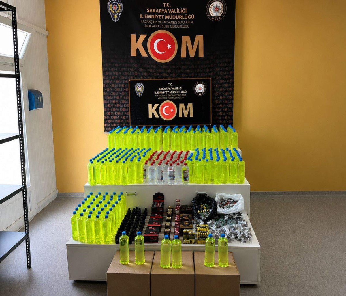 Sakarya'da Sahte alkol operasyonu 1 gözaltı