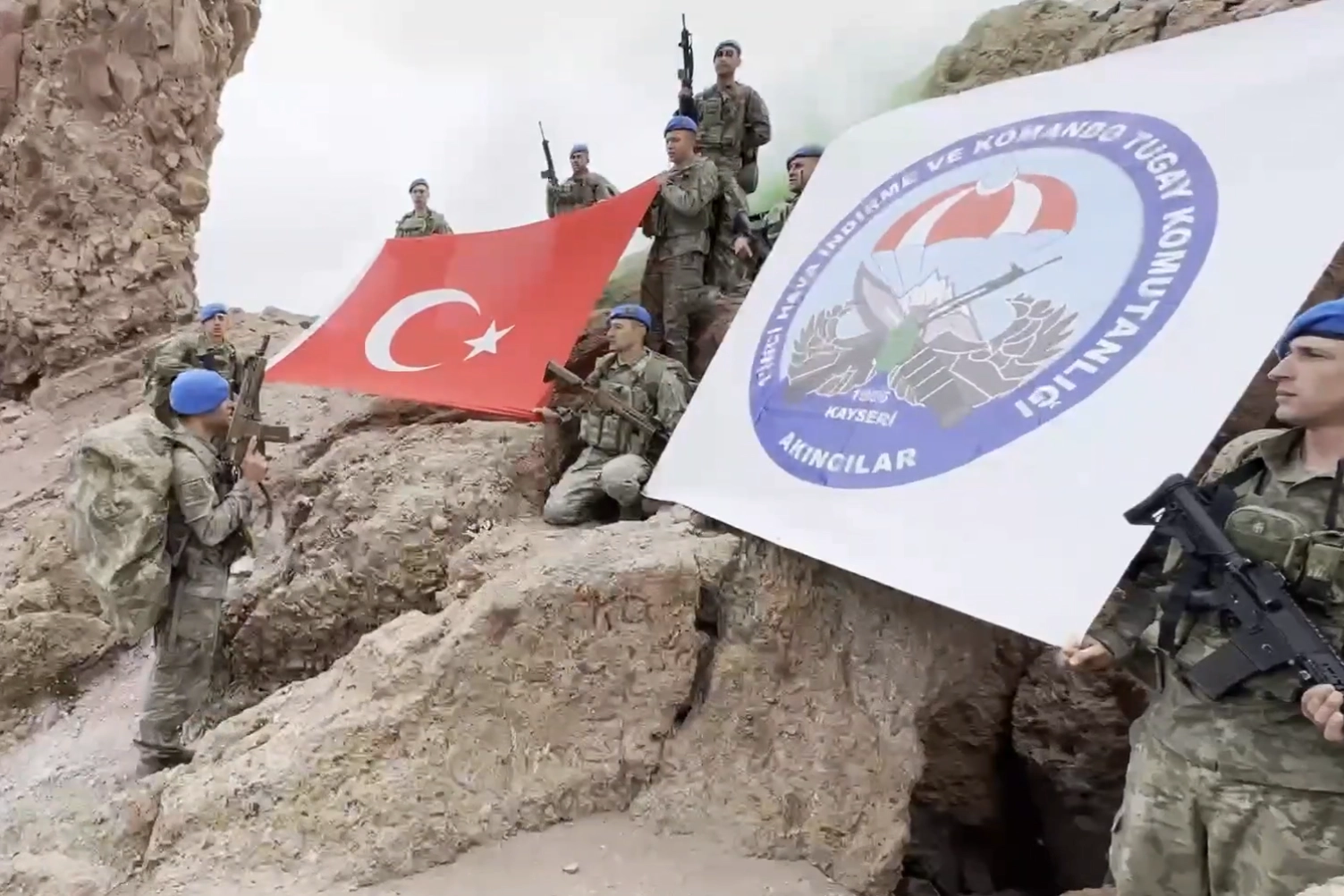 Kahraman komandolar Erciyes’te...